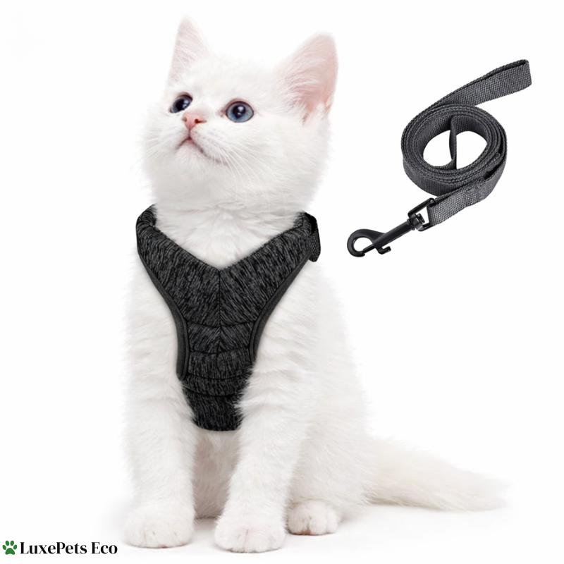 Adjustable Escape-Proof Cat Harness & Leash Set