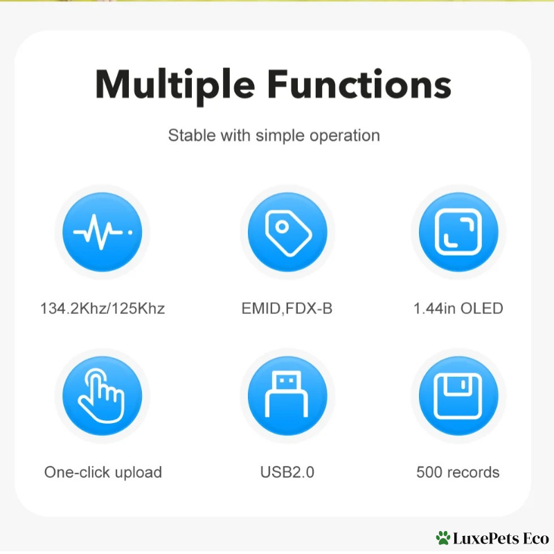 Handheld RFID Microchip Scanner