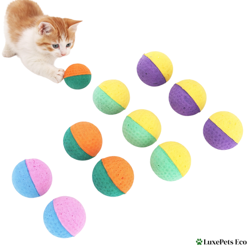 Colorful Latex Cat Balls (10 pcs).