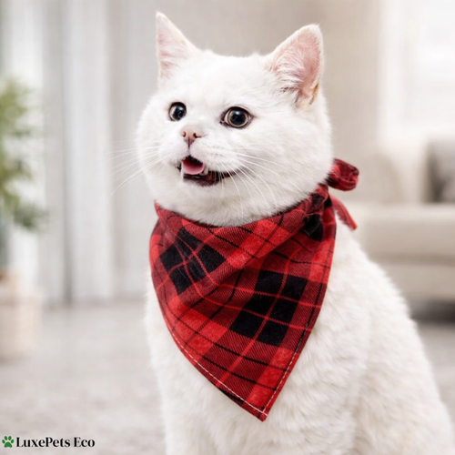 Cotton Plaid Dog & Cat Bandana.