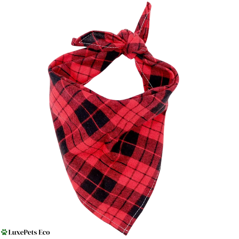 Cotton Plaid Dog & Cat Bandana