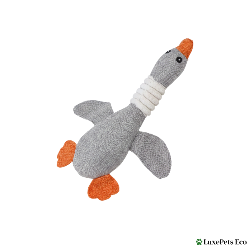 Eco-conscious Plush Duck Dog Toy