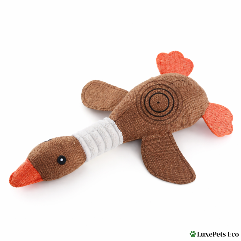 Eco-conscious Plush Duck Dog Toy