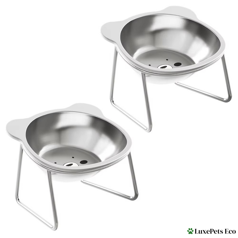 Elevated Stainless Steel Cat Bowls