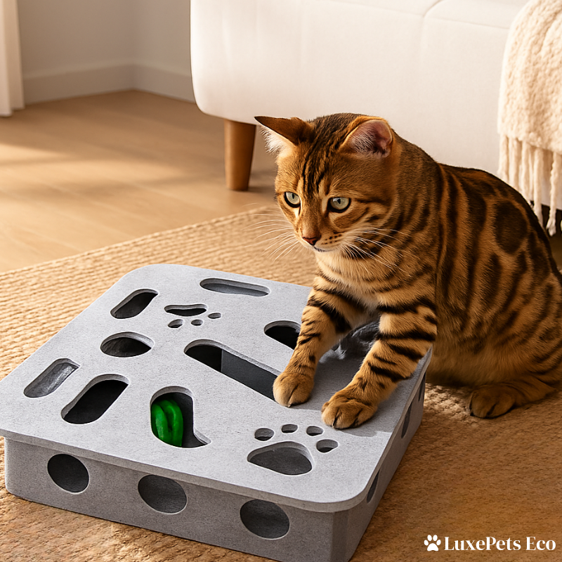 Interactive Felt Cat Puzzle Toy