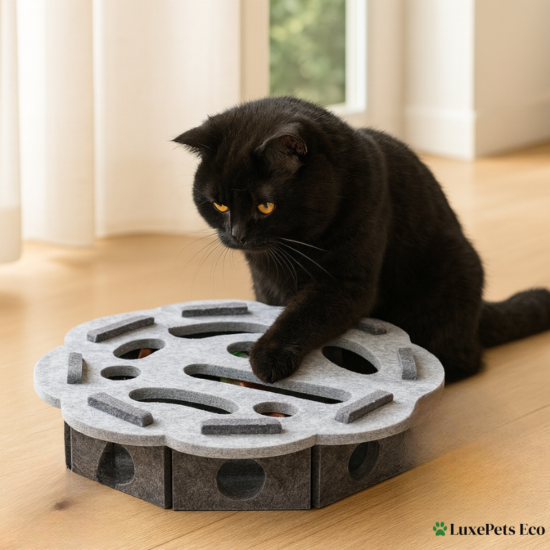 Interactive Felt Cat Puzzle Toy