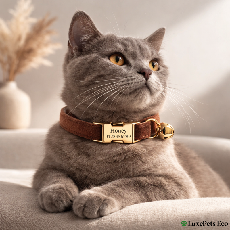 Personalized Velvet Cat Collar